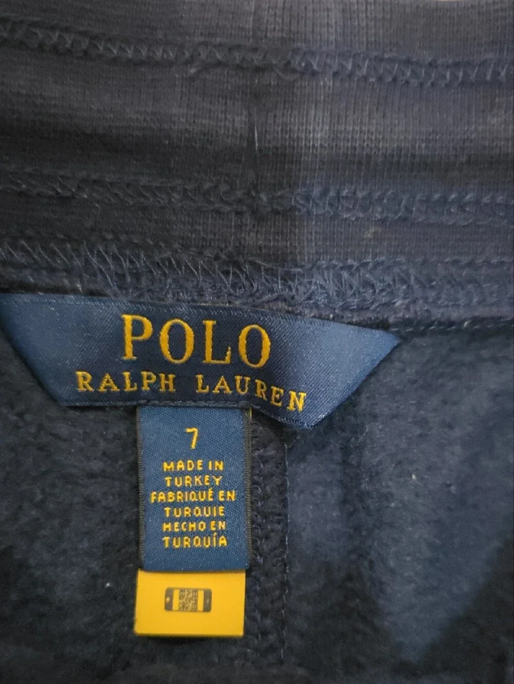 Ralph Lauren Navy Kids Shorts with Multicolor Polo Logo
